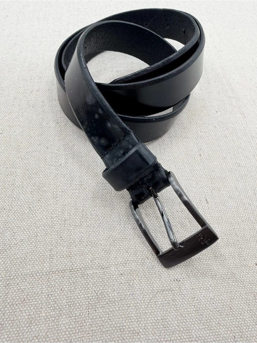 Nautica Black Leather Men’s Belt - Classic Everyday Style